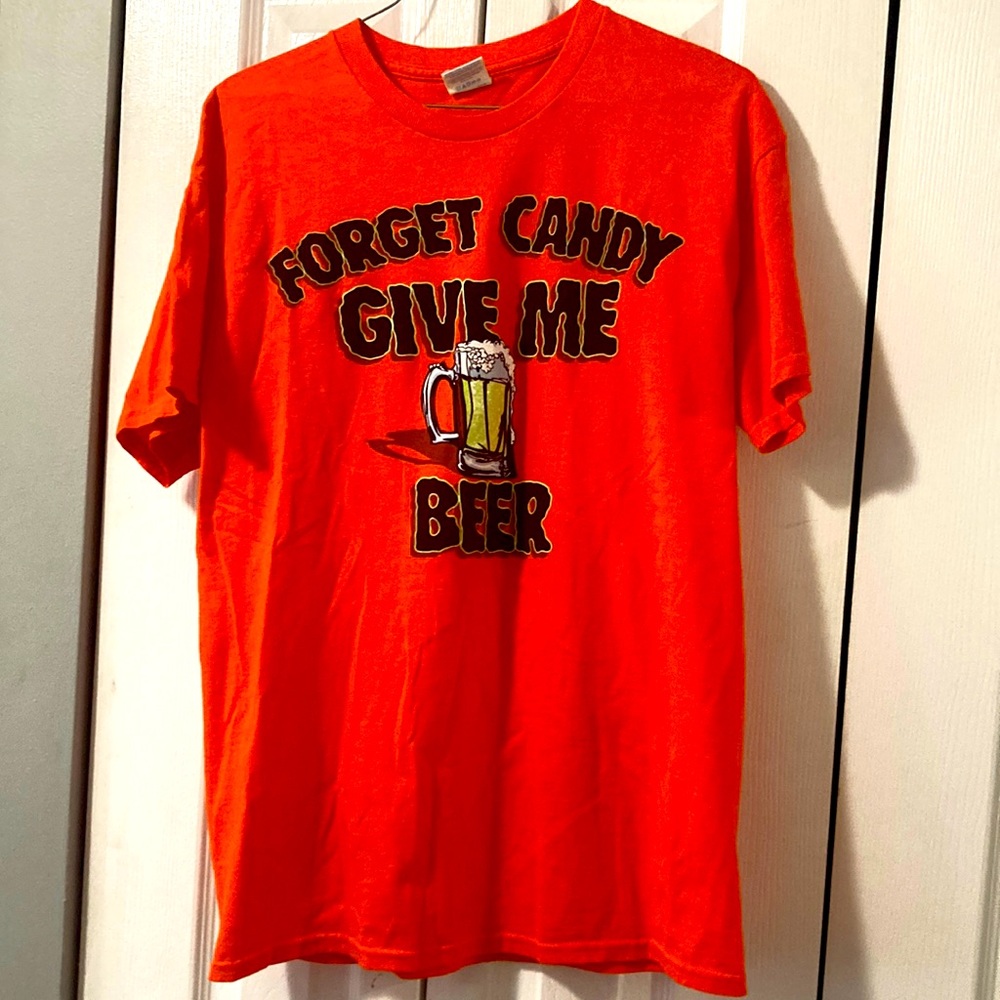 Mens orange tee shirt. Never worn. Medium